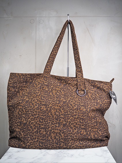 italienische mode kleiber werksverkauf Braune Leo-Muster Shopper Tasche mit Henkeln