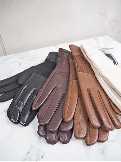 italienische mode kleiber werksverkauf Mehrere Damen Handschuhe: Leder und Strick, in Braun und Schwarz